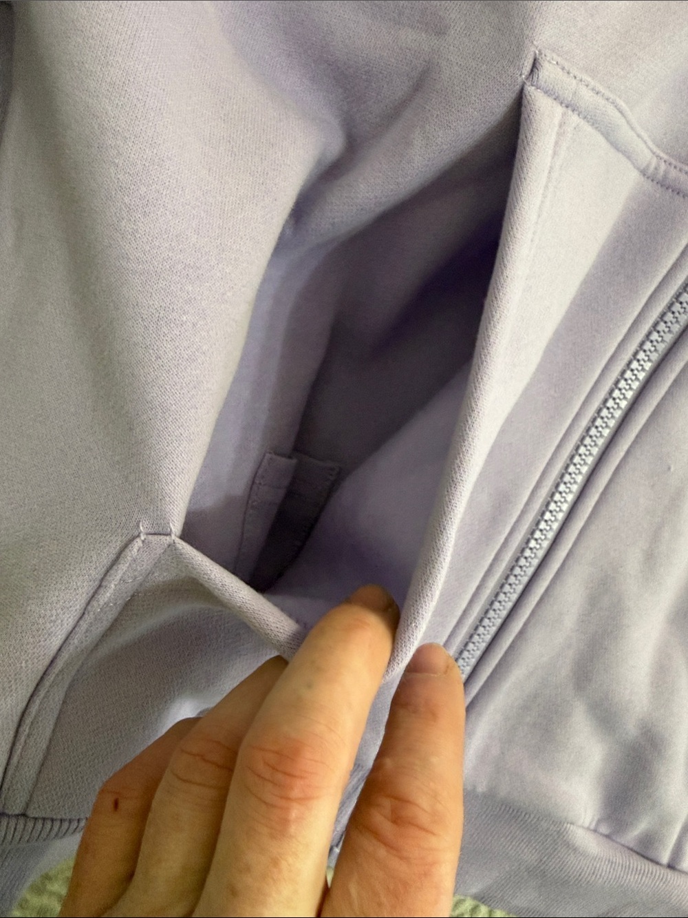 Lilac Zip-Up Hoodie with Comfrt Logo Airplane Mode Zip up Hoodie - Picture 8 of 10